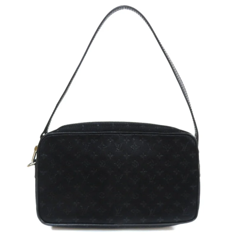 Louis Vuitton Black Silk Pochette accessoires clutch bag