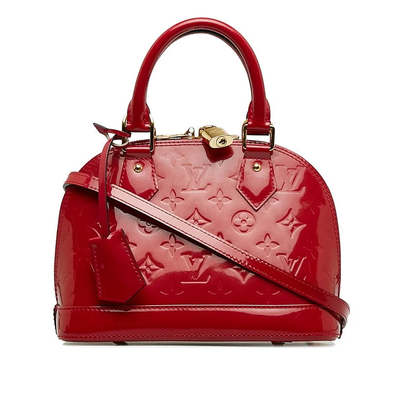 Louis Vuitton Monogram Verney Alma BB Handbag Shoulder Bag 2WAY M91771 Rose Andy Red Patent Leather  Louis Vuitton