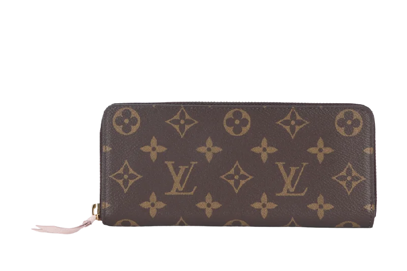 LOUIS VUITTON CLEMENCE WALLET (M61298) MONOGRAM CANVAS GOLD HARDWARE WITH DUST COVER AND BOX