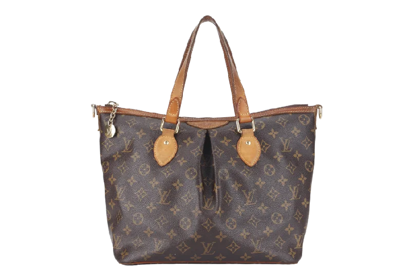 LOUIS VUITTON PALERMO PM (M40145) MONOGRAM CANVAS GOLD HARDWARE WITH STRAP AND DUST COVER