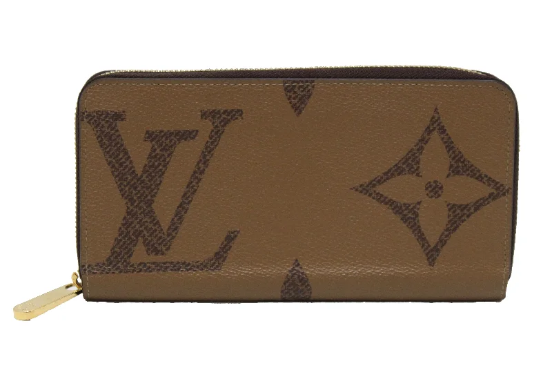 Authentic Louis Vuitton Giant Monogram Reverse Canvas Zippy Wallet