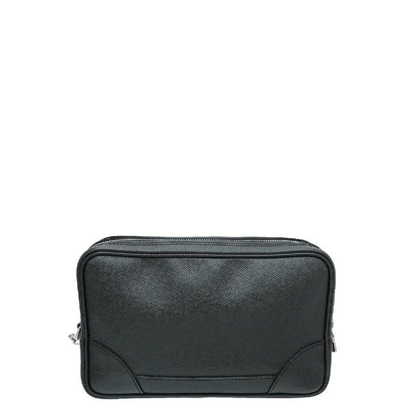 Louis Vuitton Black Taiga Ardoise Pavel Clutch