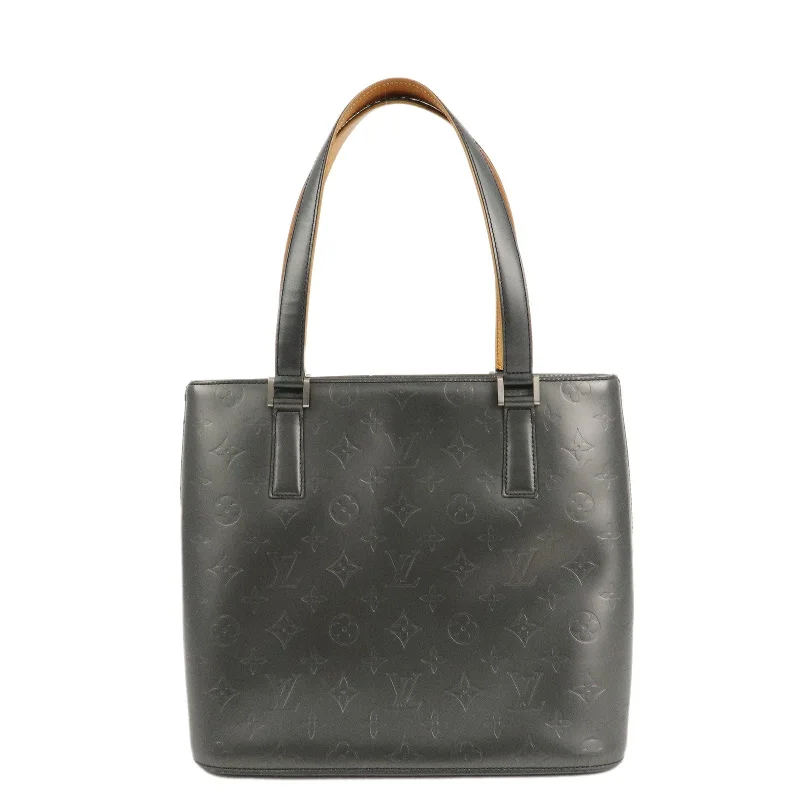 Louis Vuitton Monogram Matte Stockton Noir Shoulder Bag Gray