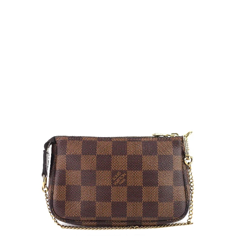 Pochette Accessoires Mini Damier Ebene Canvas Bag