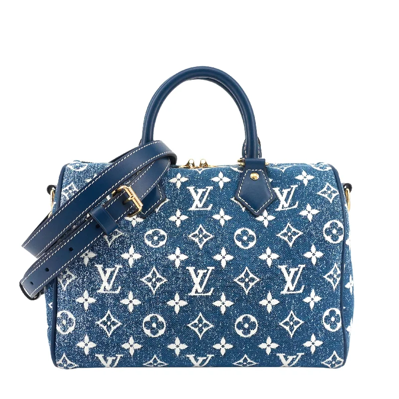 Speedy 25 Bandoulière Monogram Jacquard Denim Bag