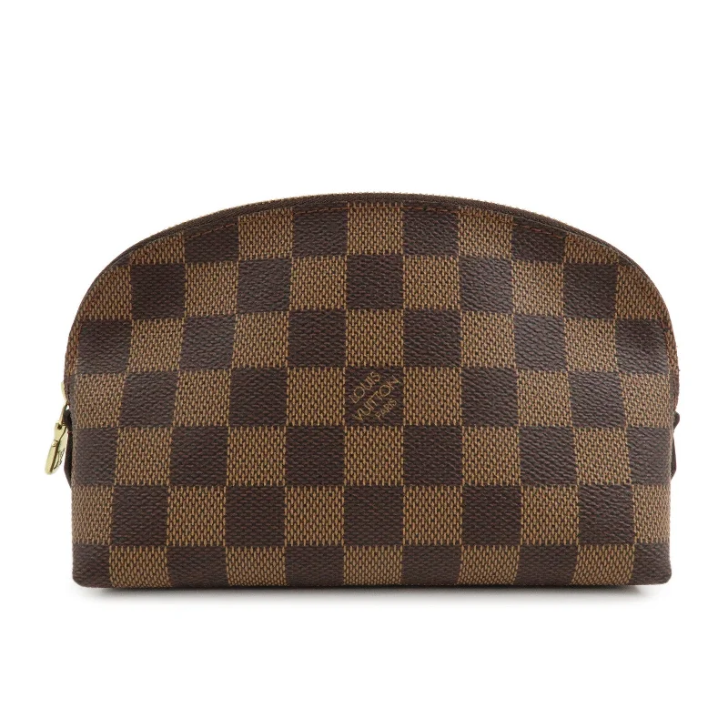 Louis Vuitton Damier Pochette Cosmetic Pouch Brown N47516