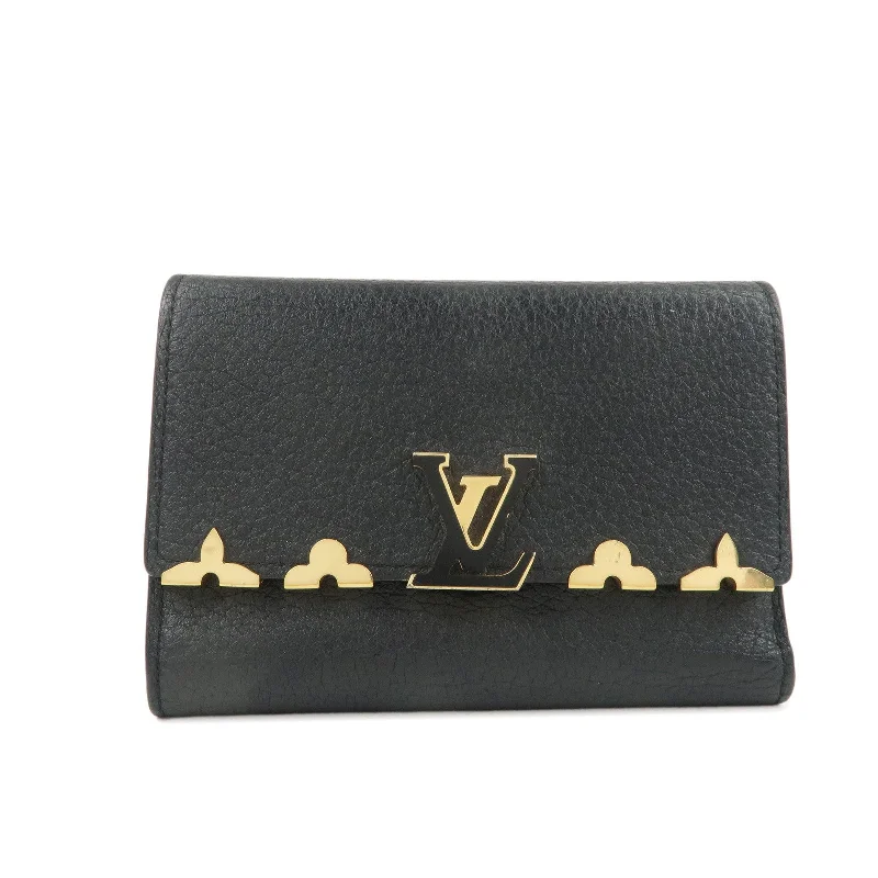 Louis Vuitton Portefeuille Capucine Compact Wallet Noir M82764