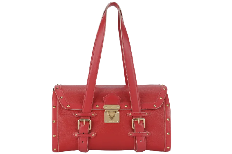 LOUIS VUITTON SUHALI L'EPANOUI GM GERANIUM RED LEATHER GOLD HARDWARE