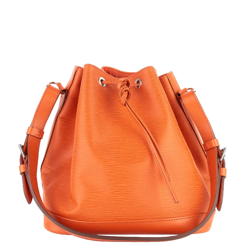 Noé Large Orange Epi Leather Bag