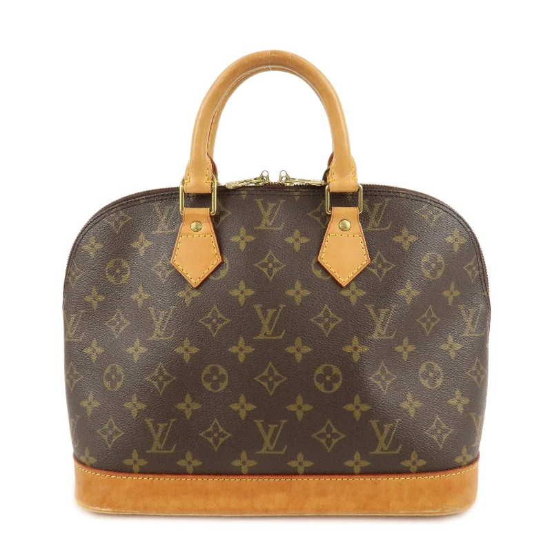 Louis Vuitton Monogram Alma Hand Bag Brown Gold HDW M51130