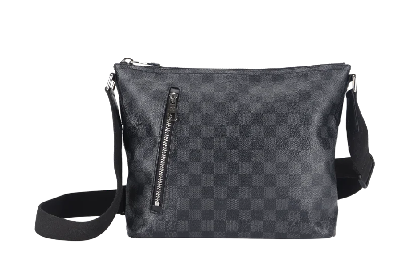 LOUIS VUITTON MICK MM MESSENGER BAG (N41106) DAMIER GRAPHITE SILVER HARDWARE WITH DUST COVER