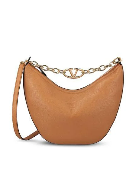 Women's Vlogo Moon Medium Hobo Bag in Almondbeig | 4W0B0N59JDK