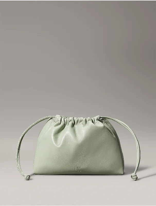 Women's Drawstring Crossbody Bag - Green