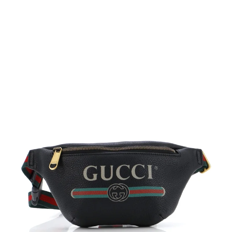 Logo Belt Bag Printed Leather Small