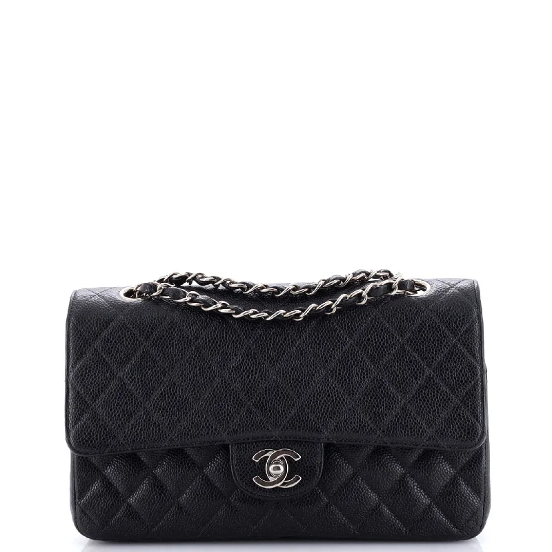 Classic Double Flap Bag Quilted Caviar Medium