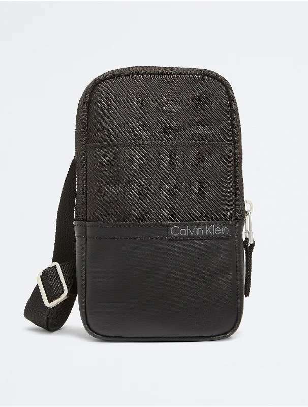 Men's Utility Phone Crossbody Bag - Black