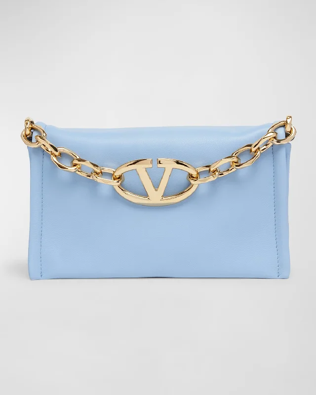 VLOGO Mini Flap Leather Clutch Bag