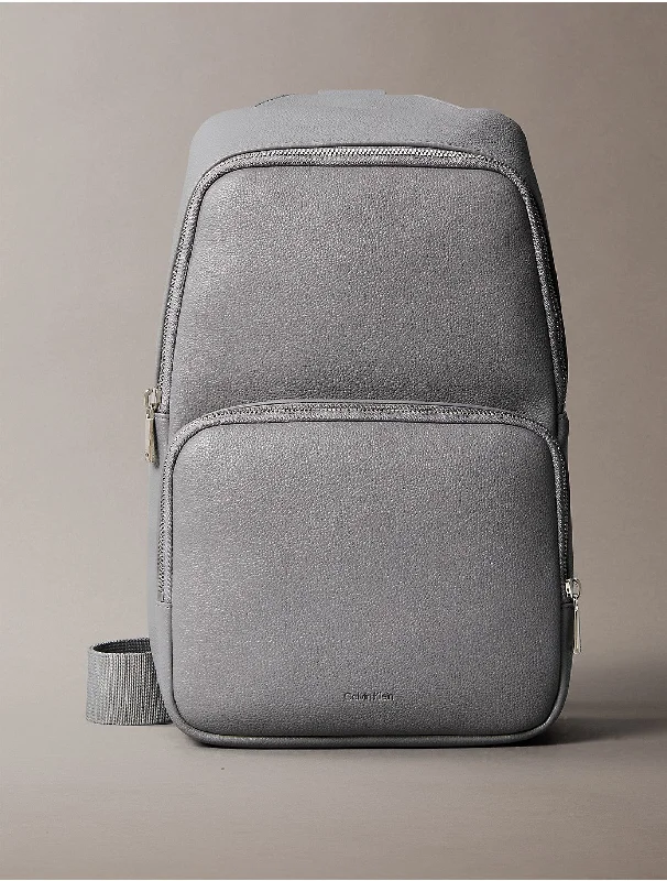 Men's Micro Pebble Sling Bag - Grey