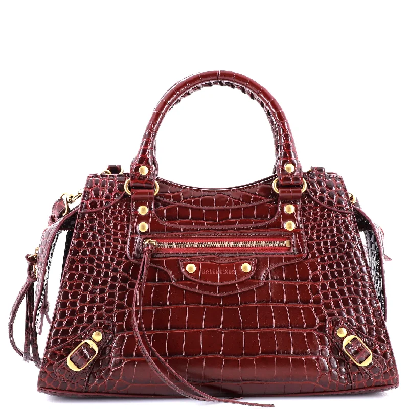 Neo Classic City Bag Crocodile Embossed Leather Small