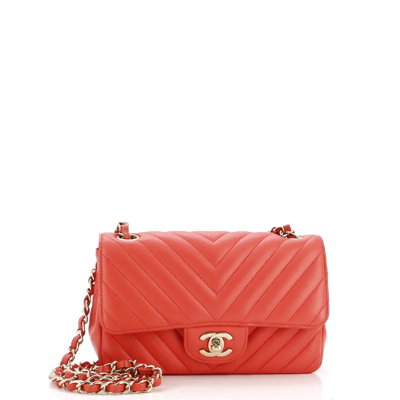 Classic Single Flap Bag Chevron Lambskin Mini