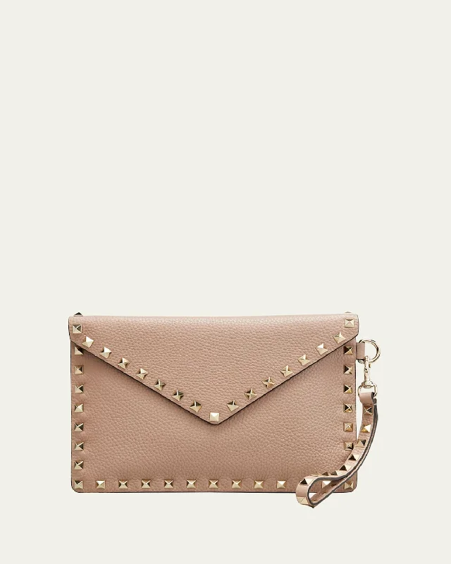 Rockstud V-Flap Pouch Clutch Bag