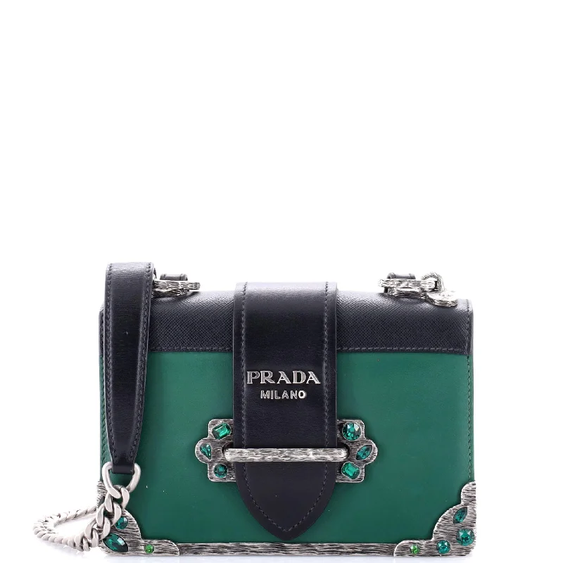 Cahier Chain Crossbody Bag City Calf and Saffiano Small