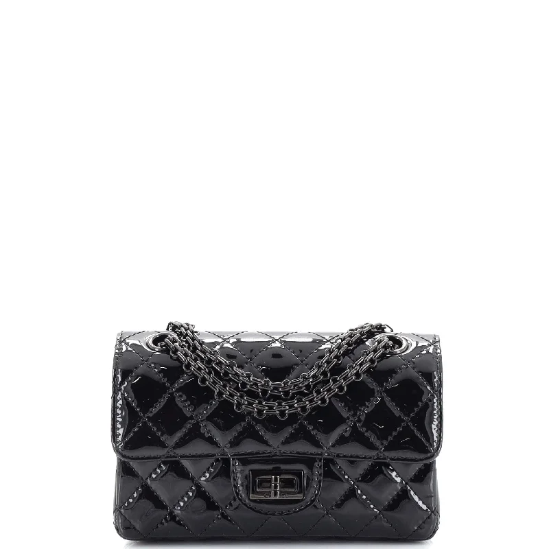 So Black Reissue 2.55 Flap Bag Quilted Patent Mini