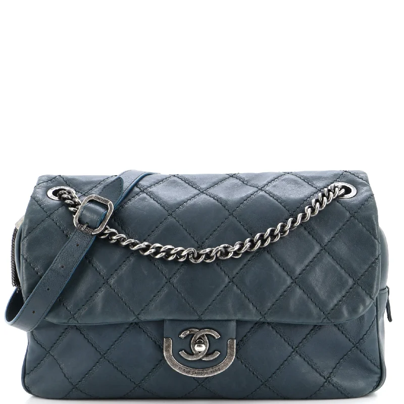 Paris-Edinburgh Coco Sporran Flap Bag Quilted Calfskin Jumbo