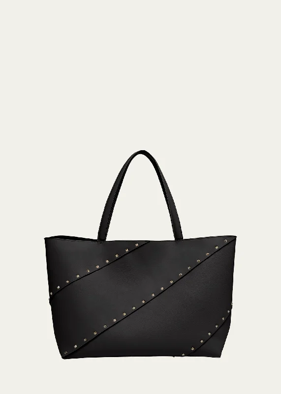 Wispy Large Rockstud Leather Tote Bag