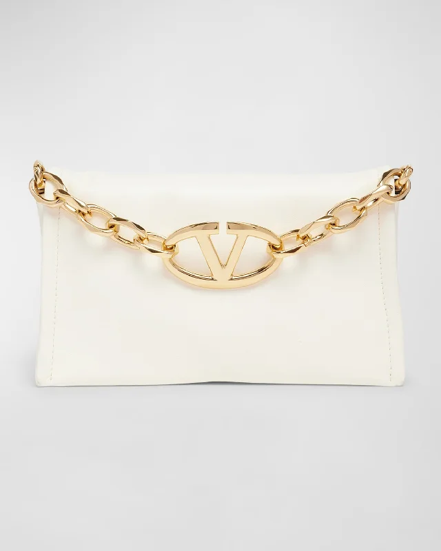 VLOGO Mini Flap Leather Clutch Bag