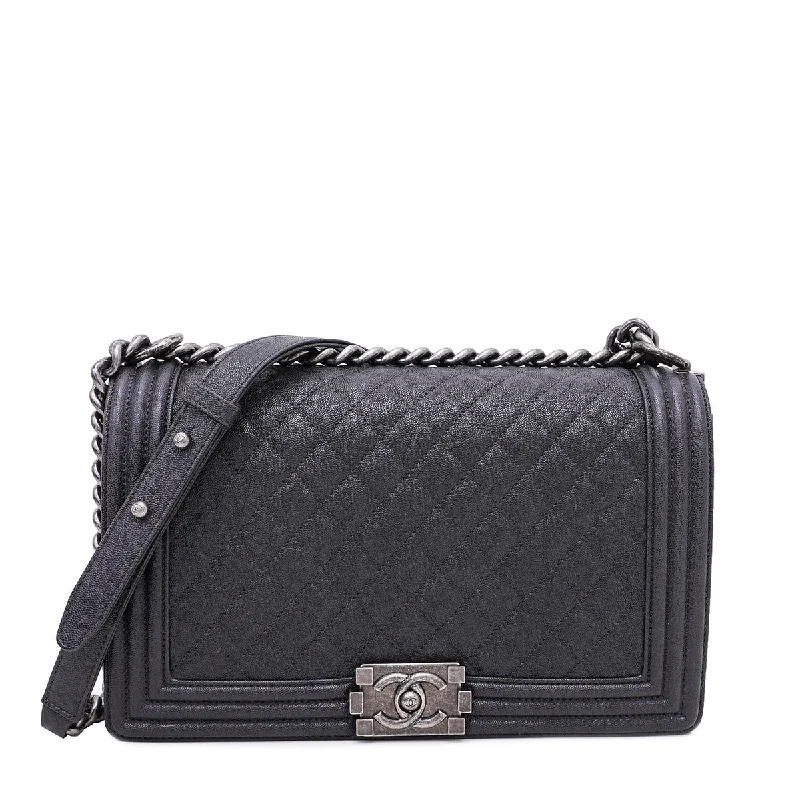 Chanel Charcoal Le Boy Large Bag