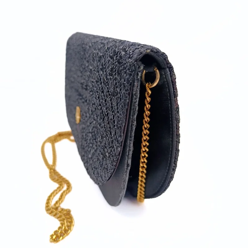 DIOR Christian vintage satin and lace shoulder bag